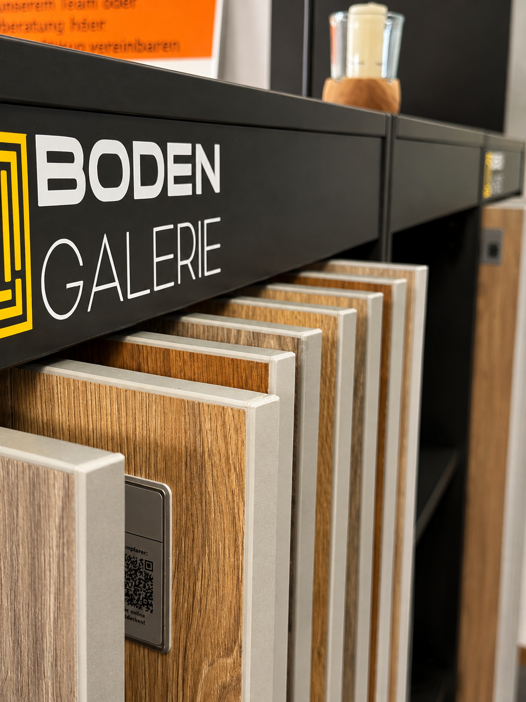Materialauswahl in der Bodengalerie